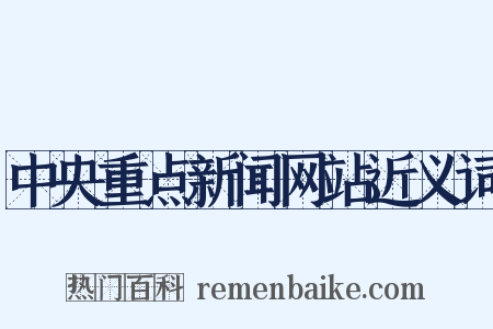 中央重点新闻网站近义词是什么意思的图片